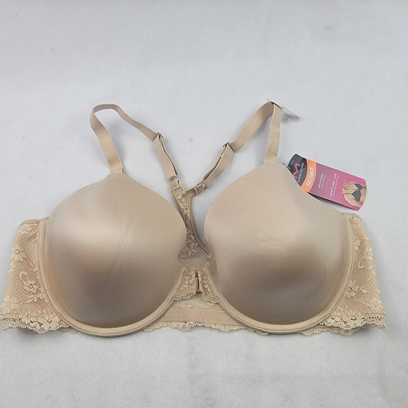 NWT Maidenform Racerback smoothing back Smartzone cups tan bra - Picture 5 of 7